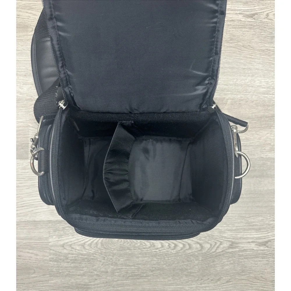Targus‎ Black Leather Travel Camera Shoulder Bag With Strap - Multi Pocket Nice